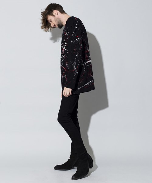 NO ID.（ノーアイディ）の「切替ペイントロンT（Tシャツ/カットソー・メンズ・ブラック・ONE SIZE）」の12枚目の写真