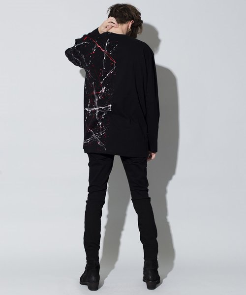 NO ID.（ノーアイディ）の「切替ペイントロンT（Tシャツ/カットソー・メンズ・ブラック・ONE SIZE）」の11枚目の写真