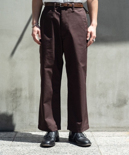 Milok（ミロック）の「WIDE CHINO PANTS（チノパンツ・メンズ・ブラウン・46/48）」の4枚目の写真