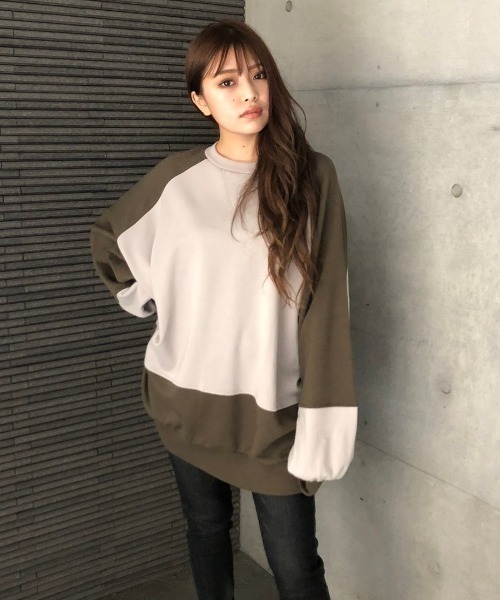 ENVYM(アンビー)の「スウィッチングルーズPO(Tシャツ/カットソー・レディース・ブラック/ブラウン/カーキ・FREE)」の3枚目の写真