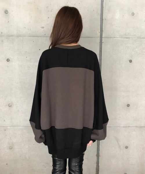 ENVYM(アンビー)の「スウィッチングルーズPO(Tシャツ/カットソー・レディース・ブラック/ブラウン/カーキ・FREE)」の7枚目の写真