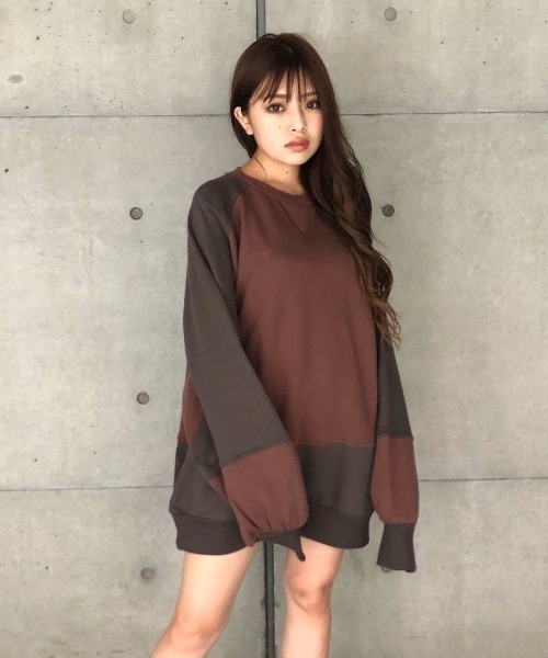ENVYM(アンビー)の「スウィッチングルーズPO(Tシャツ/カットソー・レディース・ブラック/ブラウン/カーキ・FREE)」の11枚目の写真