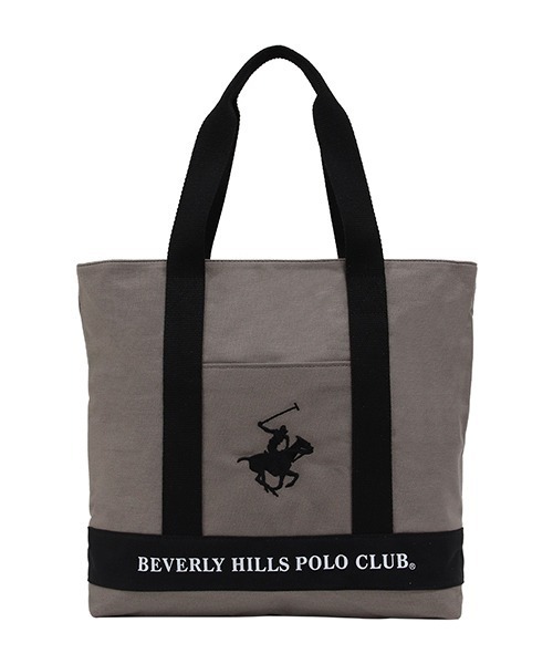 BEVERLY HILLS POLO CLUB(ビバリーヒルズポロクラブ)の「【Beverly Hills Polo Club/ビバリーヒルズポロクラブ】ポニー刺繍キャンバストートバッグ(トートバッグ・レディース・ブラック/ネイビー/ホワイト系その他/ホワイト系その他2/グレー/ホワイト系その他3・FREE)」の5枚目の写真