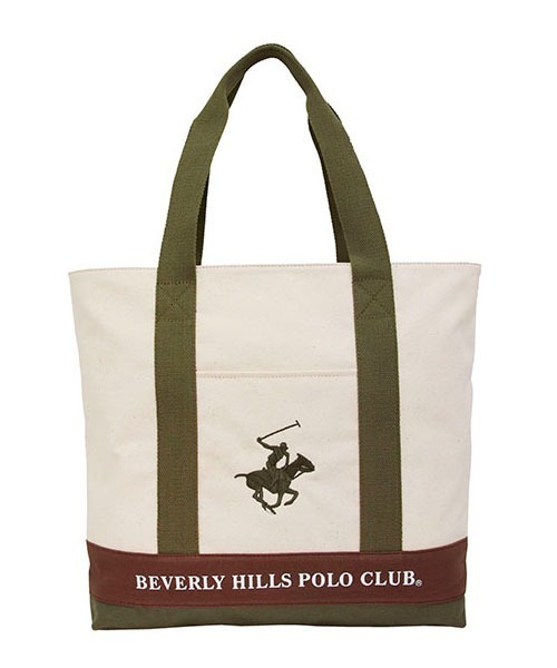 BEVERLY HILLS POLO CLUB(ビバリーヒルズポロクラブ)の「【Beverly Hills Polo Club/ビバリーヒルズポロクラブ】ポニー刺繍キャンバストートバッグ(トートバッグ・レディース・ブラック/ネイビー/ホワイト系その他/ホワイト系その他2/グレー/ホワイト系その他3・FREE)」の14枚目の写真