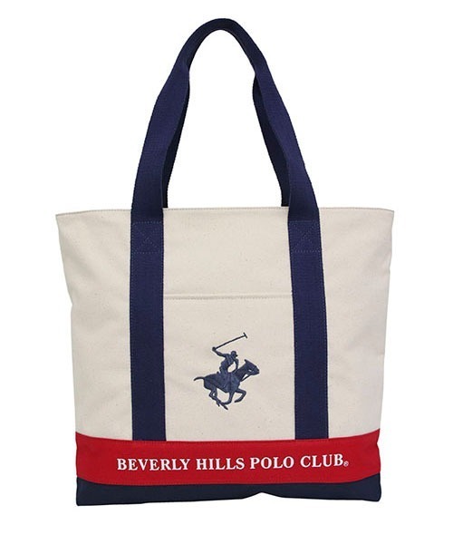 BEVERLY HILLS POLO CLUB(ビバリーヒルズポロクラブ)の「【Beverly Hills Polo Club/ビバリーヒルズポロクラブ】ポニー刺繍キャンバストートバッグ(トートバッグ・レディース・ブラック/ネイビー/ホワイト系その他/ホワイト系その他2/グレー/ホワイト系その他3・FREE)」の22枚目の写真