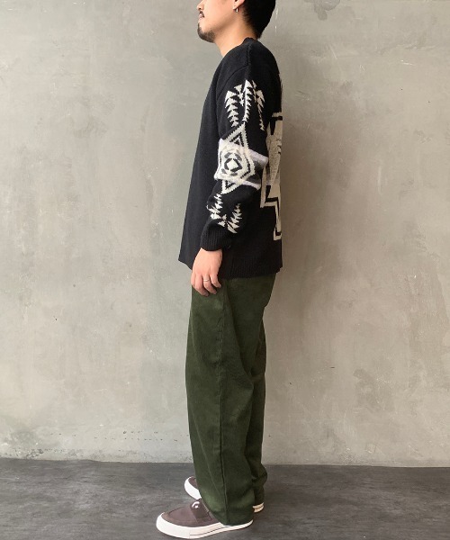 PENDLETON（ペンドルトン）の「[PENDLETON/ペンドルトン] 別注 バックハーディングクルーネックニット（ニット/セーター・メンズ・ベージュ/インディゴブルー/ブラック×ホワイト/ブラック系その他・M/L）」の21枚目の写真