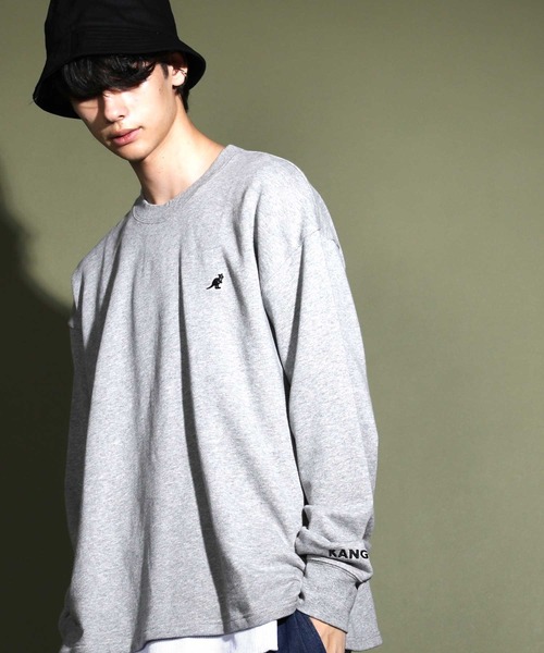 KANGOL(カンゴール)の「KANGOL / カンゴール 刺繍ロゴトレーナー ( タンクトップ付き )(スウェット・メンズ・グリーン系その他/ベージュ系その他/ブラック/ホワイト/ブラウン系その他/グレー/ブラウン/ブルー系その他/グレー系その他/ブラック系その他/ホワイト系その他/ベージュ/ダークグリーン/ネイビー・M/S/L/XL)」の8枚目の写真
