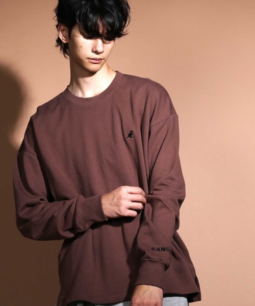 KANGOL(カンゴール)の「KANGOL / カンゴール 刺繍ロゴトレーナー ( タンクトップ付き )(スウェット・メンズ・グリーン系その他/ベージュ系その他/ブラック/ホワイト/ブラウン系その他/グレー/ブラウン/ブルー系その他/グレー系その他/ブラック系その他/ホワイト系その他/ベージュ/ダークグリーン/ネイビー・M/S/L/XL)」の9枚目の写真