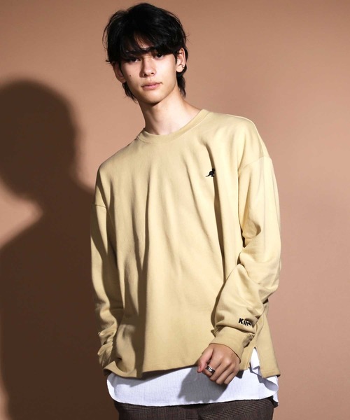 KANGOL(カンゴール)の「KANGOL / カンゴール 刺繍ロゴトレーナー ( タンクトップ付き )(スウェット・メンズ・グリーン系その他/ベージュ系その他/ブラック/ホワイト/ブラウン系その他/グレー/ブラウン/ブルー系その他/グレー系その他/ブラック系その他/ホワイト系その他/ベージュ/ダークグリーン/ネイビー・M/S/L/XL)」の10枚目の写真