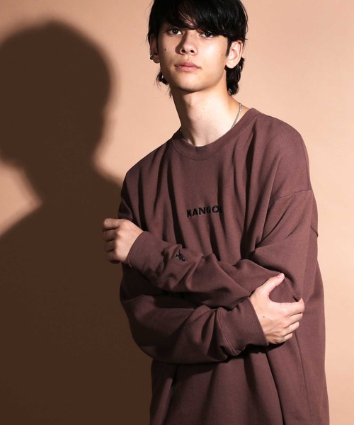 KANGOL(カンゴール)の「KANGOL / カンゴール 刺繍ロゴトレーナー ( タンクトップ付き )(スウェット・メンズ・グリーン系その他/ベージュ系その他/ブラック/ホワイト/ブラウン系その他/グレー/ブラウン/ブルー系その他/グレー系その他/ブラック系その他/ホワイト系その他/ベージュ/ダークグリーン/ネイビー・M/S/L/XL)」の1枚目の写真