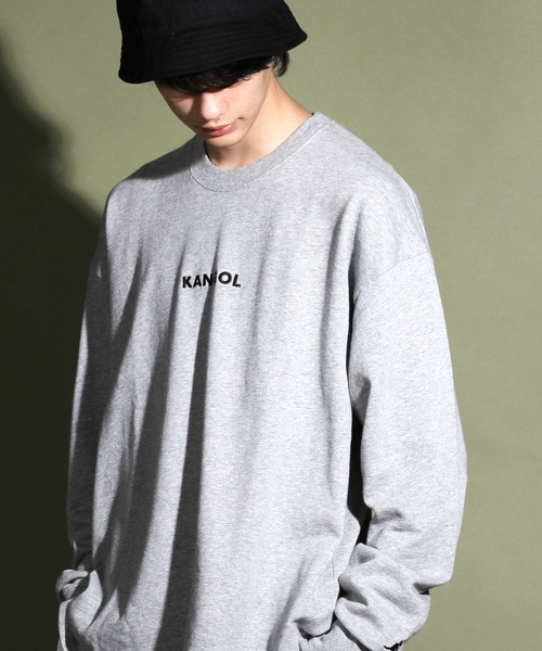 KANGOL(カンゴール)の「KANGOL / カンゴール 刺繍ロゴトレーナー ( タンクトップ付き )(スウェット・メンズ・グリーン系その他/ベージュ系その他/ブラック/ホワイト/ブラウン系その他/グレー/ブラウン/ブルー系その他/グレー系その他/ブラック系その他/ホワイト系その他/ベージュ/ダークグリーン/ネイビー・M/S/L/XL)」の7枚目の写真