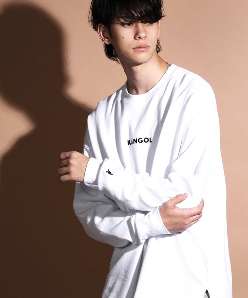 KANGOL(カンゴール)の「KANGOL / カンゴール 刺繍ロゴトレーナー ( タンクトップ付き )(スウェット・メンズ・グリーン系その他/ベージュ系その他/ブラック/ホワイト/ブラウン系その他/グレー/ブラウン/ブルー系その他/グレー系その他/ブラック系その他/ホワイト系その他/ベージュ/ダークグリーン/ネイビー・M/S/L/XL)」の3枚目の写真