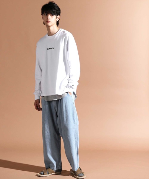 KANGOL(カンゴール)の「KANGOL / カンゴール 刺繍ロゴトレーナー ( タンクトップ付き )(スウェット・メンズ・グリーン系その他/ベージュ系その他/ブラック/ホワイト/ブラウン系その他/グレー/ブラウン/ブルー系その他/グレー系その他/ブラック系その他/ホワイト系その他/ベージュ/ダークグリーン/ネイビー・M/S/L/XL)」の15枚目の写真