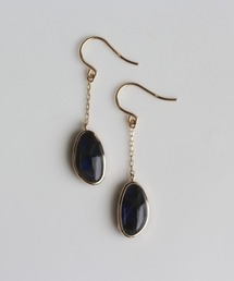 cui-cui（キュイキュイ）の「カラーストーン フック ピアス | K10YG 〈ブルーオパール / ラブラドライト〉（ピアス（両耳用））」