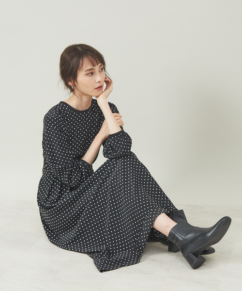 Rouge vif(ルージュヴィフ)の「【WEB&一部店舗限定】バックカシュクールワンピース(ワンピース・レディース・ブラック/ネイビー・フリー)」の19枚目の写真