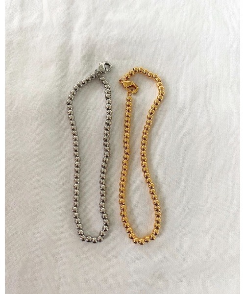 mou（モウ）の「シンプルボールブレスレット（ブレスレット・レディース・シルバー/ゴールド・FREE）」の8枚目の写真