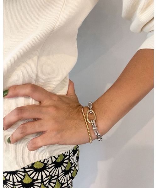 mou（モウ）の「シンプルボールブレスレット（ブレスレット・レディース・シルバー/ゴールド・FREE）」の9枚目の写真