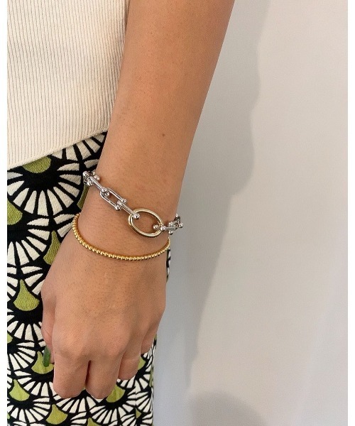 mou（モウ）の「シンプルボールブレスレット（ブレスレット・レディース・シルバー/ゴールド・FREE）」の5枚目の写真