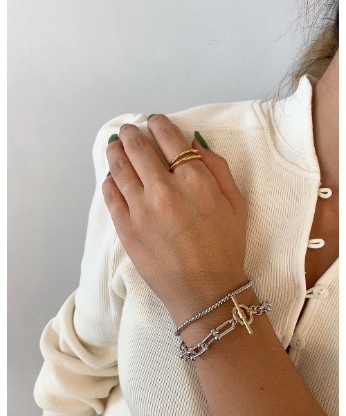 mou（モウ）の「シンプルボールブレスレット（ブレスレット・レディース・シルバー/ゴールド・FREE）」の3枚目の写真