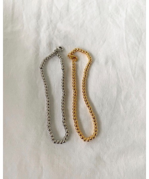 mou（モウ）の「シンプルボールブレスレット（ブレスレット・レディース・シルバー/ゴールド・FREE）」の4枚目の写真