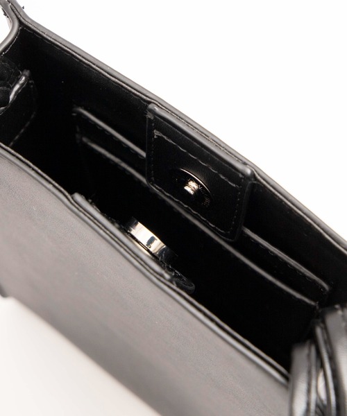 WEGO（ウィゴー）の「WEGO/スクエアミニショルダーバッグ（ショルダーバッグ・レディース・ブラック/ライトベージュ・FREE）」の7枚目の写真