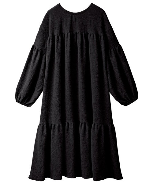 GeeRA(ジーラ)の「ティアード切替チュニックワンピース(チュニック・レディース・ブラック/グリーン・X-LARGE/M/L)」の3枚目の写真