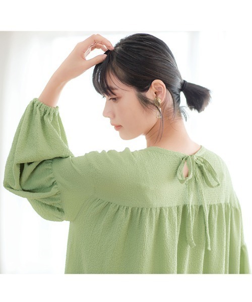 GeeRA(ジーラ)の「ティアード切替チュニックワンピース(チュニック・レディース・ブラック/グリーン・X-LARGE/M/L)」の7枚目の写真