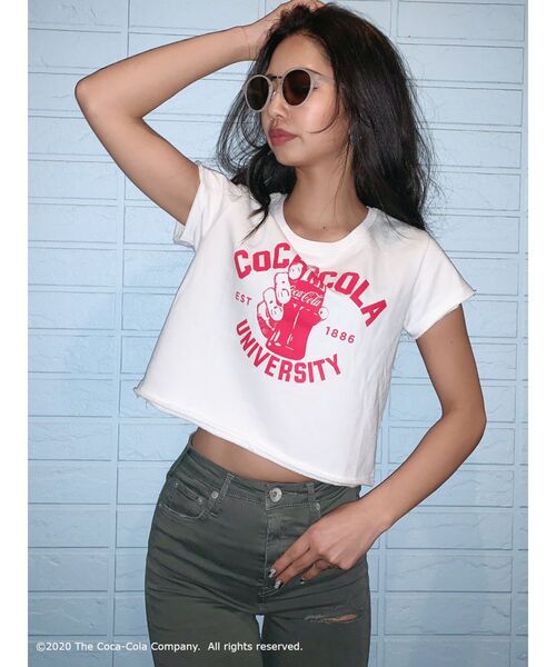 Coca Cola（コカコーラ）の「COCA-COLA UNIVERSITYショートTシャツ（Tシャツ/カットソー・レディース・ベージュ/レッド/オフホワイト・FREE）」の13枚目の写真