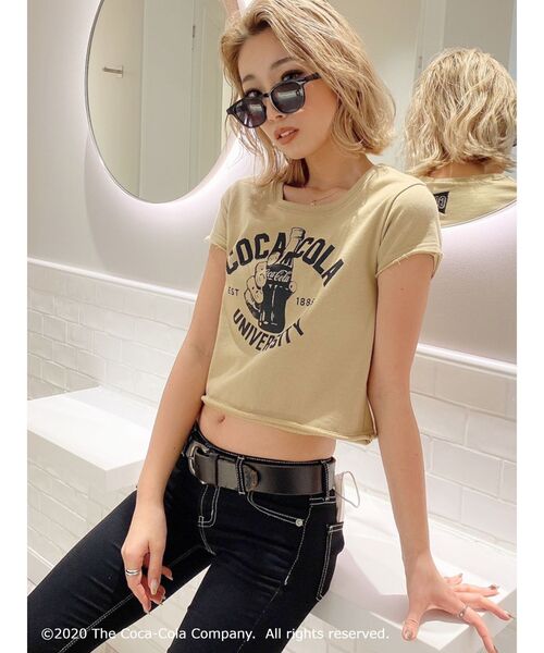 Coca Cola（コカコーラ）の「COCA-COLA UNIVERSITYショートTシャツ（Tシャツ/カットソー・レディース・ベージュ/レッド/オフホワイト・FREE）」の10枚目の写真
