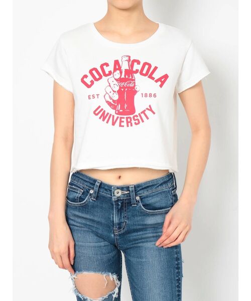 Coca Cola（コカコーラ）の「COCA-COLA UNIVERSITYショートTシャツ（Tシャツ/カットソー・レディース・ベージュ/レッド/オフホワイト・FREE）」の14枚目の写真