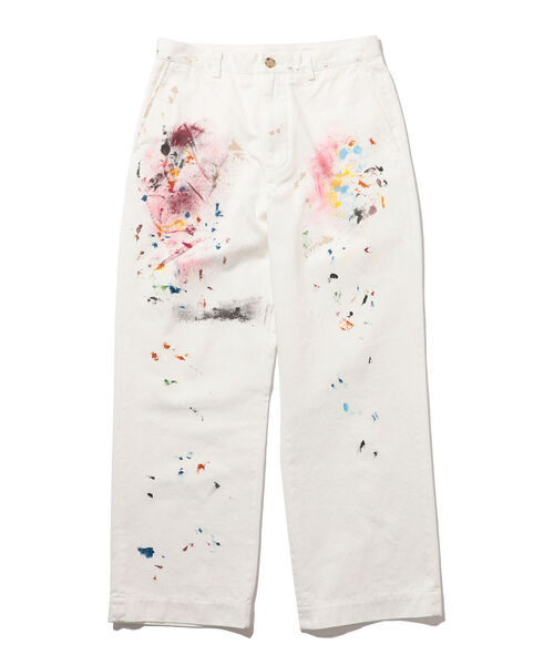 BEAMS（ビームス）の「BEAMS / ペイント ワイド チノパンツ（チノパンツ・メンズ・ホワイト/ベージュ・SMALL/MEDIUM/LARGE/X-LARGE）」の15枚目の写真