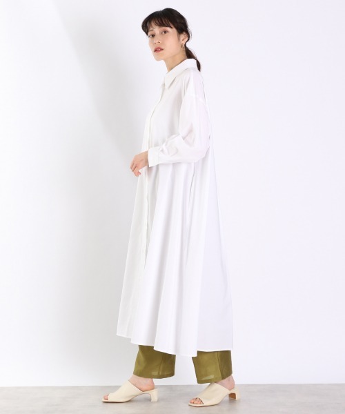 LOWRYS FARM(ローリーズファーム)の「Aラインシャツワンピース 930493(ワンピース・レディース・ベージュ/ベージュ系その他/ブルー系その他/オフホワイト・FREE)」の6枚目の写真