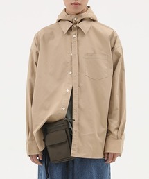 【MASONPRINCE】Trichromatic hoodie pockets shirt CS0956