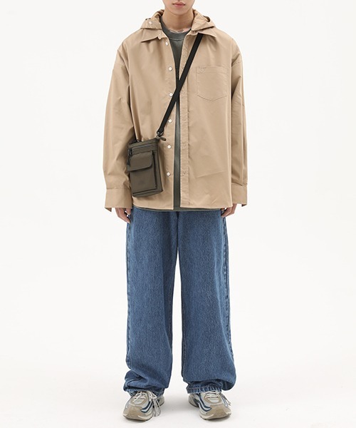 MASONPRINCE(メイソンプリンス)の「【MASONPRINCE】Trichromatic hoodie pockets shirt CS0956(シャツ/ブラウス・メンズ・ブラック/ホワイト/ベージュ・L/S/M)」の5枚目の写真