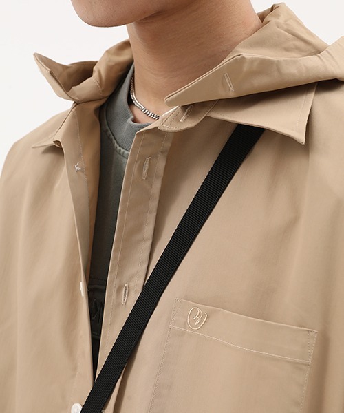 MASONPRINCE(メイソンプリンス)の「【MASONPRINCE】Trichromatic hoodie pockets shirt CS0956(シャツ/ブラウス・メンズ・ブラック/ホワイト/ベージュ・L/S/M)」の9枚目の写真