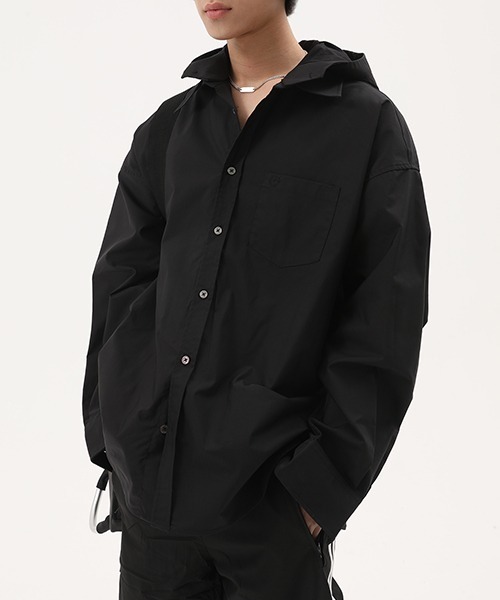 MASONPRINCE(メイソンプリンス)の「【MASONPRINCE】Trichromatic hoodie pockets shirt CS0956(シャツ/ブラウス・メンズ・ブラック/ホワイト/ベージュ・L/S/M)」の13枚目の写真