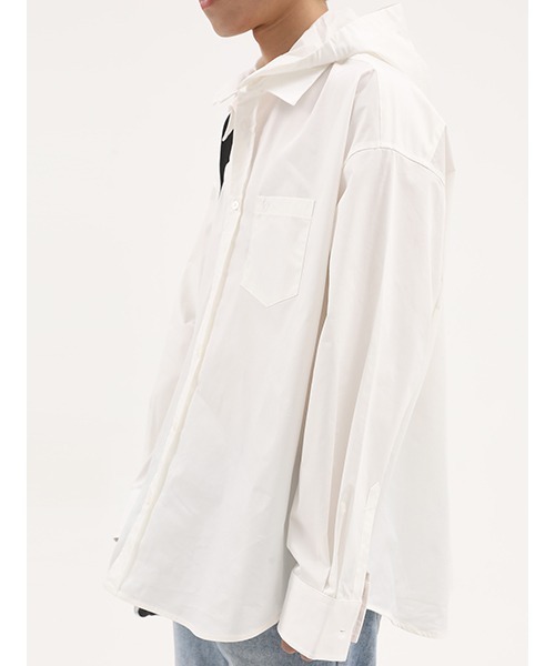MASONPRINCE(メイソンプリンス)の「【MASONPRINCE】Trichromatic hoodie pockets shirt CS0956(シャツ/ブラウス・メンズ・ブラック/ホワイト/ベージュ・L/S/M)」の17枚目の写真