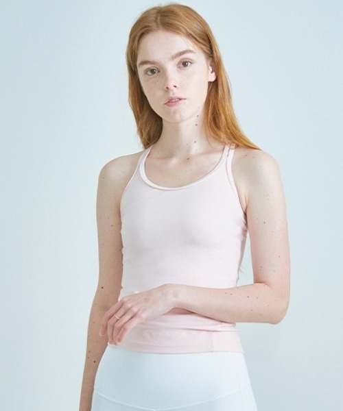 CIENNA(シエナ)の「【CIENNA 】アクティフリー タンクトップ / ACTI FREE TANKTOP(スポーツグッズ・レディース・ホワイト/ダークグレー/ブルーグリーン/ベビーピンク/ブルー/ブラック/ミント/オレンジ/ネイビー/ライトグレー・LARGE/MEDIUM/SMALL)」の9枚目の写真
