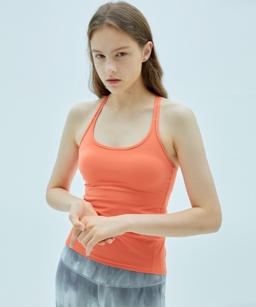 CIENNA(シエナ)の「【CIENNA 】アクティフリー タンクトップ / ACTI FREE TANKTOP(スポーツグッズ・レディース・ホワイト/ダークグレー/ブルーグリーン/ベビーピンク/ブルー/ブラック/ミント/オレンジ/ネイビー/ライトグレー・LARGE/MEDIUM/SMALL)」の10枚目の写真