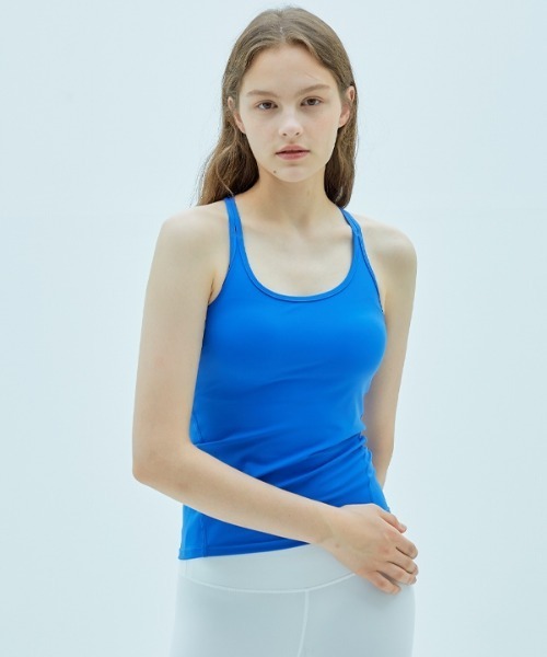 CIENNA(シエナ)の「【CIENNA 】アクティフリー タンクトップ / ACTI FREE TANKTOP(スポーツグッズ・レディース・ホワイト/ダークグレー/ブルーグリーン/ベビーピンク/ブルー/ブラック/ミント/オレンジ/ネイビー/ライトグレー・LARGE/MEDIUM/SMALL)」の7枚目の写真