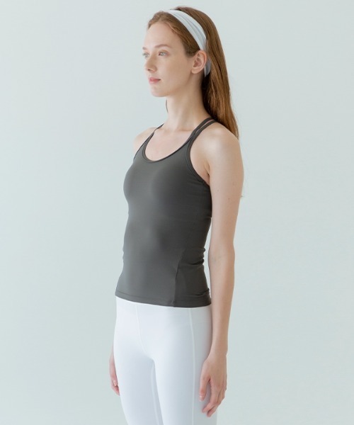 CIENNA(シエナ)の「【CIENNA 】アクティフリー タンクトップ / ACTI FREE TANKTOP(スポーツグッズ・レディース・ホワイト/ダークグレー/ブルーグリーン/ベビーピンク/ブルー/ブラック/ミント/オレンジ/ネイビー/ライトグレー・LARGE/MEDIUM/SMALL)」の20枚目の写真