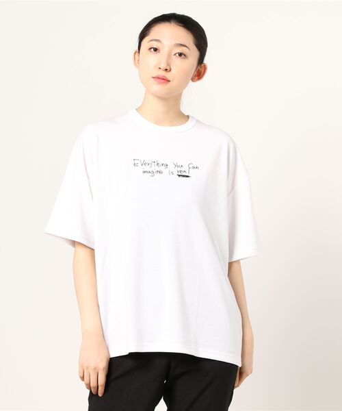 Lazar(ラザル)の「バックプリント Surf & Street イラスト グラフィック ポンチ オーバーサイズ Tシャツ(Tシャツ/カットソー・メンズ・ホワイト/ベージュ/パープル/ピンク/ターコイズブルー/ホワイト系その他/ホワイト系その他2/ホワイト系その他3・M/L)」の12枚目の写真
