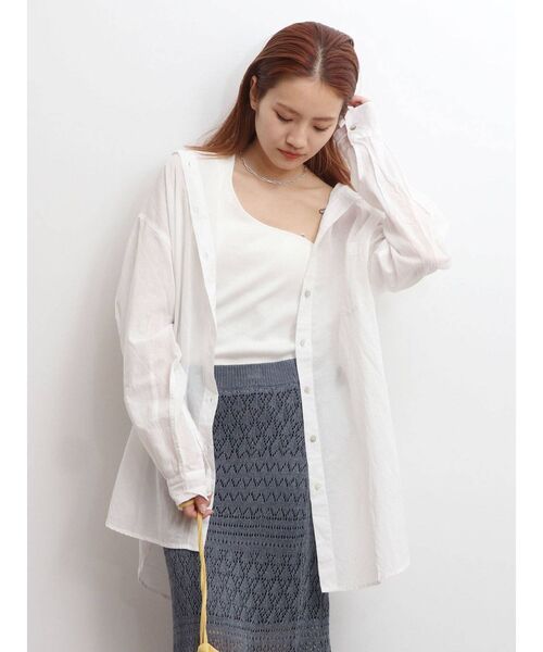 Ungrid（アングリッド）の「シアールーズシャツ（シャツ/ブラウス・レディース・オフホワイト/オレンジ/ミント/ヘザーグレー・FREE）」の22枚目の写真