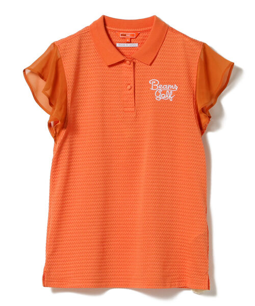 BEAMS GOLF ORANGE LABEL / シフォン スリーブ ポロシャツ
