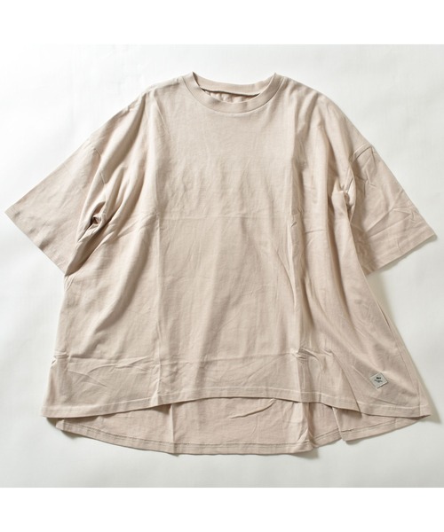 NHT（エヌエイチティー）の「エヌエイチティー ギャザービックＴシャツ（大人）（Tシャツ/カットソー・レディース・ベージュ/チャコールグレー・F）」の12枚目の写真