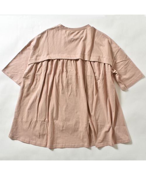 NHT（エヌエイチティー）の「エヌエイチティー ギャザービックＴシャツ（大人）（Tシャツ/カットソー・レディース・ベージュ/チャコールグレー・F）」の15枚目の写真