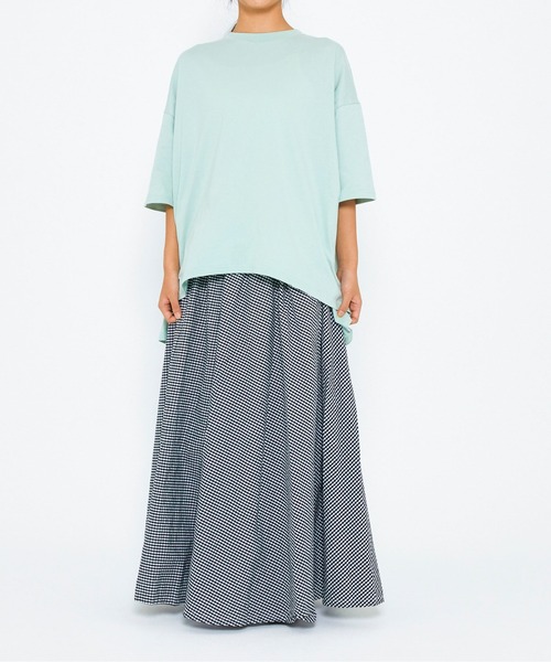 NHT（エヌエイチティー）の「エヌエイチティー ギャザービックＴシャツ（大人）（Tシャツ/カットソー・レディース・ベージュ/チャコールグレー・F）」の18枚目の写真