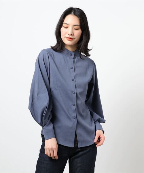 DAYRA(デイラ)の「ハイネックボリュームスリーブシャツ(シャツ/ブラウス・レディース・ホワイト/ベージュ/ブラック/ブルー/グレー/グリーン・L/M/S/XL)」の7枚目の写真