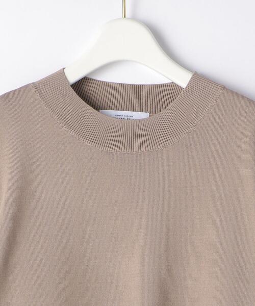 green label relaxing（グリーンレーベルリラクシング）の「FFC レイヤードライク ショートスリーブ プルオーバー ニット（ニット/セーター・レディース・ライム/ネイビー/ベージュ・FREE）」の20枚目の写真