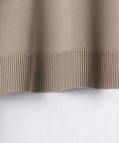 green label relaxing（グリーンレーベルリラクシング）の「FFC レイヤードライク ショートスリーブ プルオーバー ニット（ニット/セーター・レディース・ライム/ネイビー/ベージュ・FREE）」の16枚目の写真